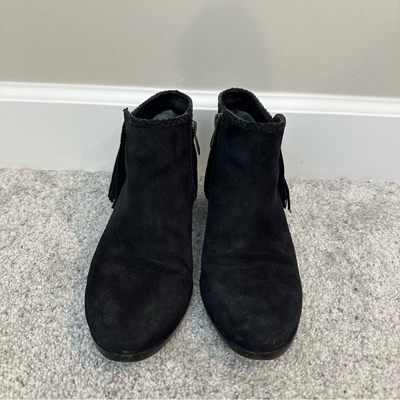 Sam Edelman Paige Black Fringe Ankle Boots - Picture 5 of 11